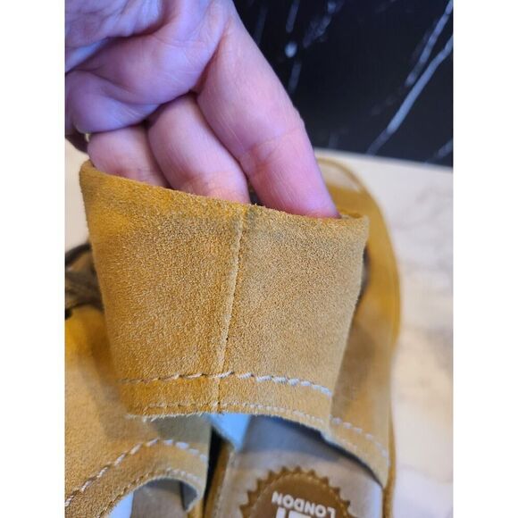FLY LONDON | Yaffa 2.5"Wedges Sandals Yellow Suede Lace-up EU 38 / US7.5‐8 EUC - Picture 9 of 14